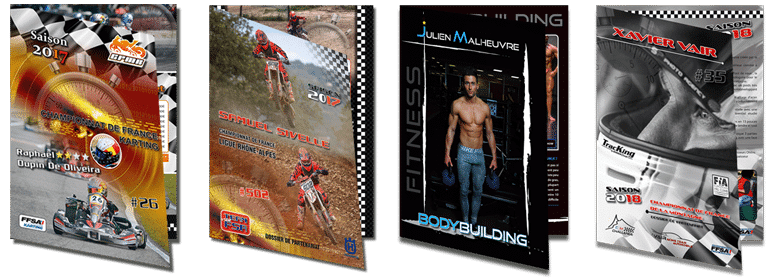 press-book sportif pour pilote et team moto